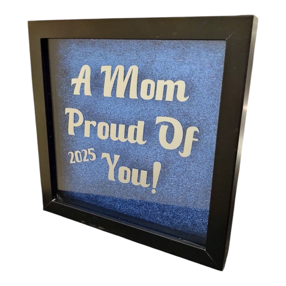 Black and Blue Decorative Frame Son Gift Wall Decor 8x8 New Handmade